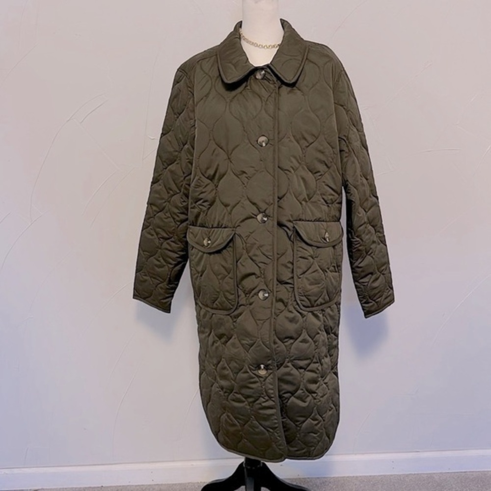 Old Navy Puffer Quilted Long Coat EUC L Tall SOLD OUT/FALL2024